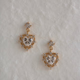Valencia Crystal Heart Earrings
