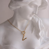 Signature Initial Pendant - V