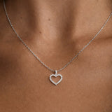 Amora Heart Necklace - Silver