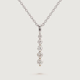 Lucienne Moissanite Drop Necklace - Silver