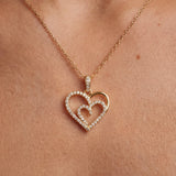 Amélie Intertwined Heart Necklace - Gold