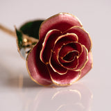 Open Bloom - Eternal 24K Gold-Plated Rose - Berry