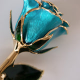 Icons - Eternal 24K Gold-Plated Rose - Ocean Blue