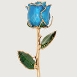 Icons - Eternal 24K Gold-Plated Rose - Ocean Blue
