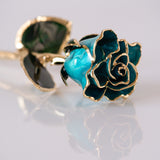Icons - Eternal 24K Gold-Plated Rose - Ocean Blue