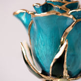 Icons - Eternal 24K Gold-Plated Rose - Ocean Blue