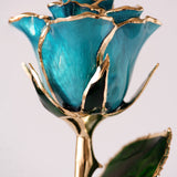 Icons - Eternal 24K Gold-Plated Rose - Ocean Blue