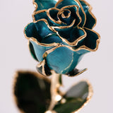Icons - Eternal 24K Gold-Plated Rose - Ocean Blue