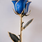 Icons - Eternal 24K Gold-Plated Rose - Royal Blue