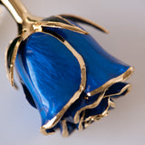 Icons - Eternal 24K Gold-Plated Rose - Royal Blue