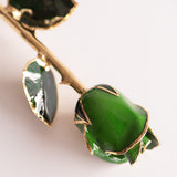 Signature - Eternal 24K Gold-Plated Rose - Emerald Green
