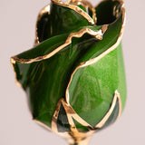 Signature - Eternal 24K Gold-Plated Rose - Emerald Green