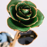 Open Bloom - Eternal 24K Gold-Plated Rose - Sage Green