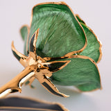 Open Bloom - Eternal 24K Gold-Plated Rose - Sage Green