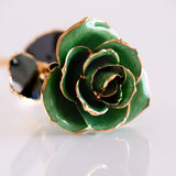 Open Bloom - Eternal 24K Gold-Plated Rose - Sage Green