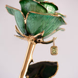 Open Bloom - Eternal 24K Gold-Plated Rose - Sage Green