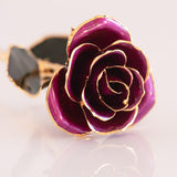 Open Bloom - Eternal 24K Gold-Plated Rose - Orchid Purple