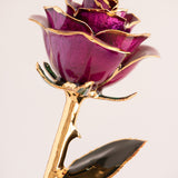 Open Bloom - Eternal 24K Gold-Plated Rose - Orchid Purple