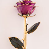 Open Bloom - Eternal 24K Gold-Plated Rose - Orchid Purple