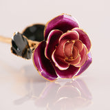 Open Bloom - Eternal 24K Gold-Plated Rose - Orchid Purple Ombré