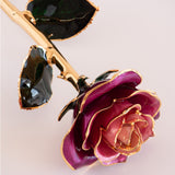 Open Bloom - Eternal 24K Gold-Plated Rose - Orchid Purple Ombré