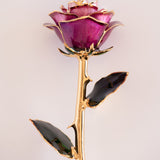 Open Bloom - Eternal 24K Gold-Plated Rose - Orchid Purple Ombré