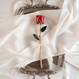 Icons - Eternal 24K Gold-Plated Rose - Red