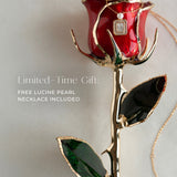 Icons - Eternal 24K Gold-Plated Rose - Red