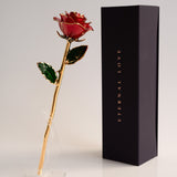 Open Bloom - Eternal 24K Gold-Plated Rose - Red